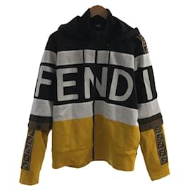Fendi-FENDI Multicolor Acetate Sweatshirt / Zip Hoodie / M / Polyester / BLK-Black
