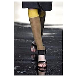 Prada-Prada AW07 Footless Knee High Socks-Brown