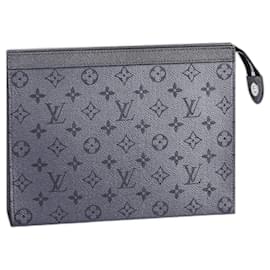 Louis Vuitton-LV pochette voyage gris métallisé-Argenté