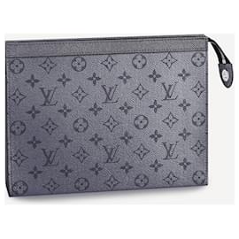 Louis Vuitton-Pochette LV grigio canna di fucile-Argento