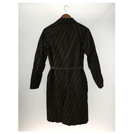 Fendi-FENDI Trench coat / 44 / Zucca pattern / Brown / Total pattern-Brown