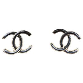 Chanel new 2022 CC orecchini Nero Gold hardware