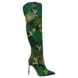 botas versace novas Verde