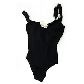 Hermès-NEW HERMES SWIMSUIT 1 PIECE ANCHOR JERSEY S 36 BLACK NEW SWIMSUIT-Black