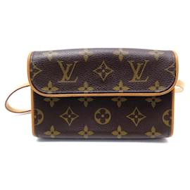 Louis Vuitton-NEW LOUIS VUITTON FLORENTINE M POUCH51855 MONOGRAM POUCH CANVAS BELT BAG-Brown