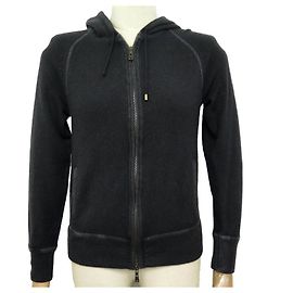 PULL YVES SAINT LAURENT SWEAT A CAPUCHE S 36 CACHEMIRE ANTHRACITE HOODIE Gris anthracite