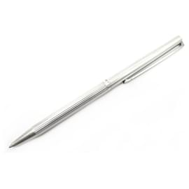 St Dupont-VINTAGE ST DUPONT CLASSIC STERLING SILVER BALLPOINT PEN 925 SILVER BALL PEN-Silvery