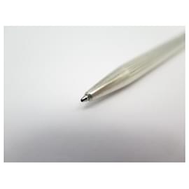 St Dupont-VINTAGE ST DUPONT CLASSIC STERLING SILVER BALLPOINT PEN 925 SILVER BALL PEN-Silvery
