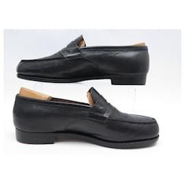 JM Weston-JM WESTON LOAFERS 180 7D 41 IN BLACK LIZARD LEATHER + SHOES-Black
