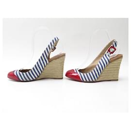 Christian Louboutin-CHUS CHRISTIAN LOUBOUTIN SHOES 39 ESPADRILLES WEDGE WEDGES-Other