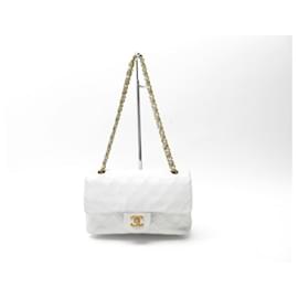 Chanel-VINTAGE CHANEL CLASSIC TIMELESS PM HANDBAG IN QUILTED LEATHER HANDBAG-White