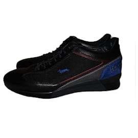 Autre Marque-HARMONT&BLAINE LEATHER SNEAKERS-Black