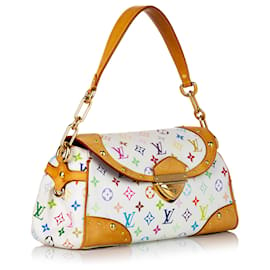 Louis Vuitton-Louis Vuitton White Monogram Multicolore Beverly MM-White,Multiple colors