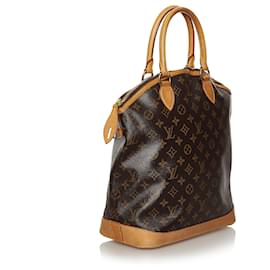 Louis Vuitton-Louis Vuitton Brown Monogram Lockit Vertical-Brown