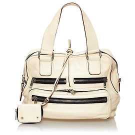 Chloé Sac cabas en cuir Chloe Betty blanc Blanc Écru