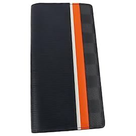 Louis Vuitton-Louis Vuitton Black Epi Damier Graphite Brazza Wallet-Black,Multiple colors