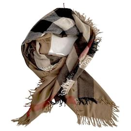Burberry-Burberry square scarf excellent condition camel-Beige