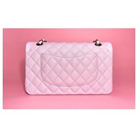 Chanel-21SNC022 Chanel Classic gefütterte Klappe Kaviarleder Lila Pink-Pink