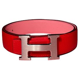 Hermès Hermes constance belt Pink Red