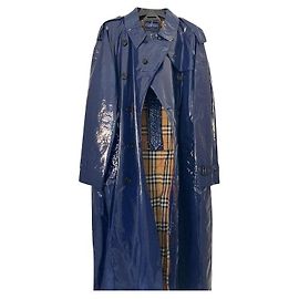 Burberry Prorsum Trench Coat Blue Blue