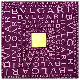 Cachecol Bulgari em seda roxa Roxo