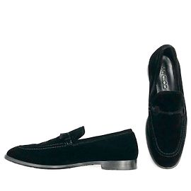 Mocassini Jimmy Choo Marti in velluto nero Nero