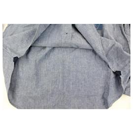 Louis Vuitton-Men's XL Blue Denim Gaston V Button Down Shirt-Other
