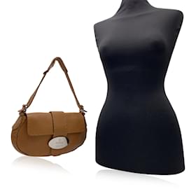Fendi-Selleria Petit sac à bandoulière en cuir beige beige Sac à main-Beige