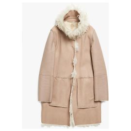 Sheepskin coat Miu Miu Beige
