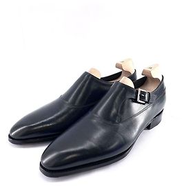 JOHN LOBB Scarpe eleganti / Regno Unito9 / NVY / Pelle / Vitello nebbioso / Monaco single Blu navy