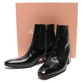 * [Usado] Botas Acne Studios Botas Birgit de charol en negro para mujer TALLA 39 Negro