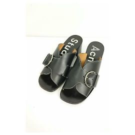 **[Gebraucht] Acne Studios (Akne) Sandalen / 22cm / Schwarz / Leder / Pantoletten mit Gürtel Schwarz