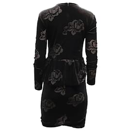 Ganni-Ganni Bloomsbury Kleid aus schwarzem Polyester-Schwarz
