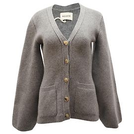Khaite Lucy Cardigan aus grauem Kaschmir Grau