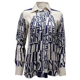 Valentino Chemise Boutonnée en Soie Blanche Blanc