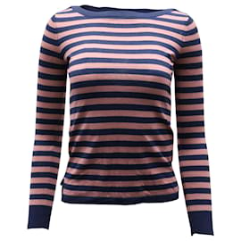 Autre Marque-A P C Striped Knit Top in Multicolor Wool-Pink