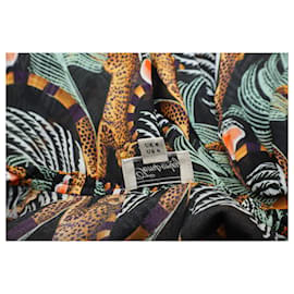Temperley London-Blusa con estampado de guepardo en viscosa multicolor de Temperley London-Otro,Impresión de pitón