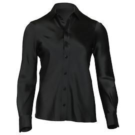 Joseph George Satinbluse aus schwarzer Seide Schwarz
