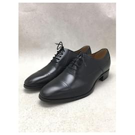 Gucci-GUCCI Dress shoes / UK9 / BLK / Leather / Patent leather / Sole logo / Lace-up shoes-Black