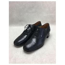 Gucci-GUCCI Dress shoes / US9 / BLK / leather / up derby shoes-Black