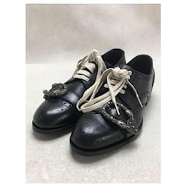 Gucci-GUCCI Dress shoes / US9 / BLK / Leather / Dionysus / Queercore brogue / Boxed-Black