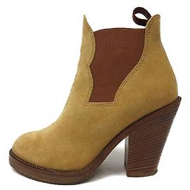 *[Usado] Acne Studios Side Gore Boots Bootee Suede Chunky Heel 36 23cm Beige Marrón Castaño Beige