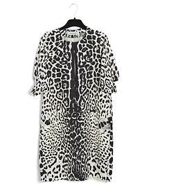 Yves Saint Laurent PANTERA DE SEDA BOXY EN36 Estampado de leopardo