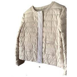 Fabiana Filippi Very light beige down jacket Eggshell
