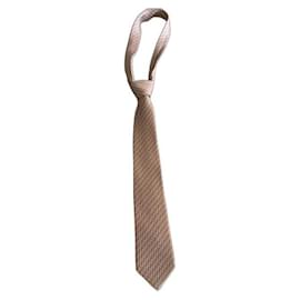 Hermès-Gravata bege com o H-Bege
