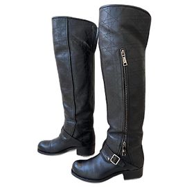 Botas Dior de piel negra Negro