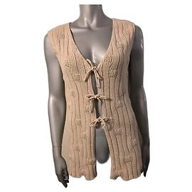 Kenzo ärmellose Weste beige Baumwolle Leinen Beige