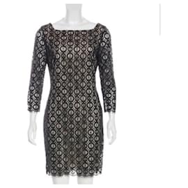 Diane Von Furstenberg-DvF Zarah beaded lace dress-Black