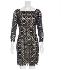 Diane Von Furstenberg Robe en dentelle perlée DvF Zarah Noir