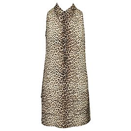 Equipment Leopard Print Shift Dress with Front Pockets Other